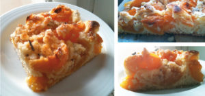 Aprikosenkuchen mit knusprigen Mandelstreuseln
