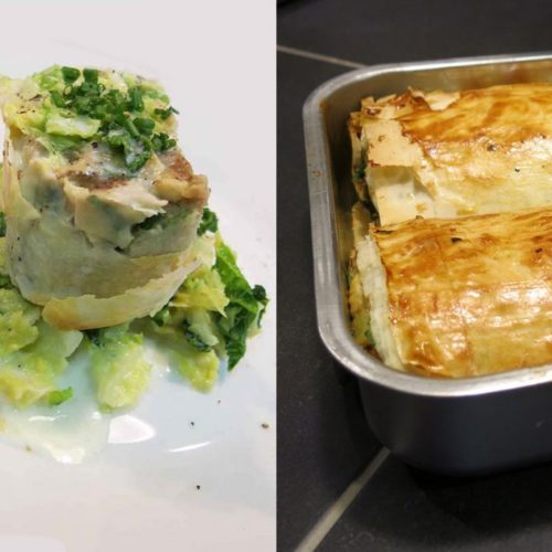 Steinpilzstrudel auf Wirsinggemüse