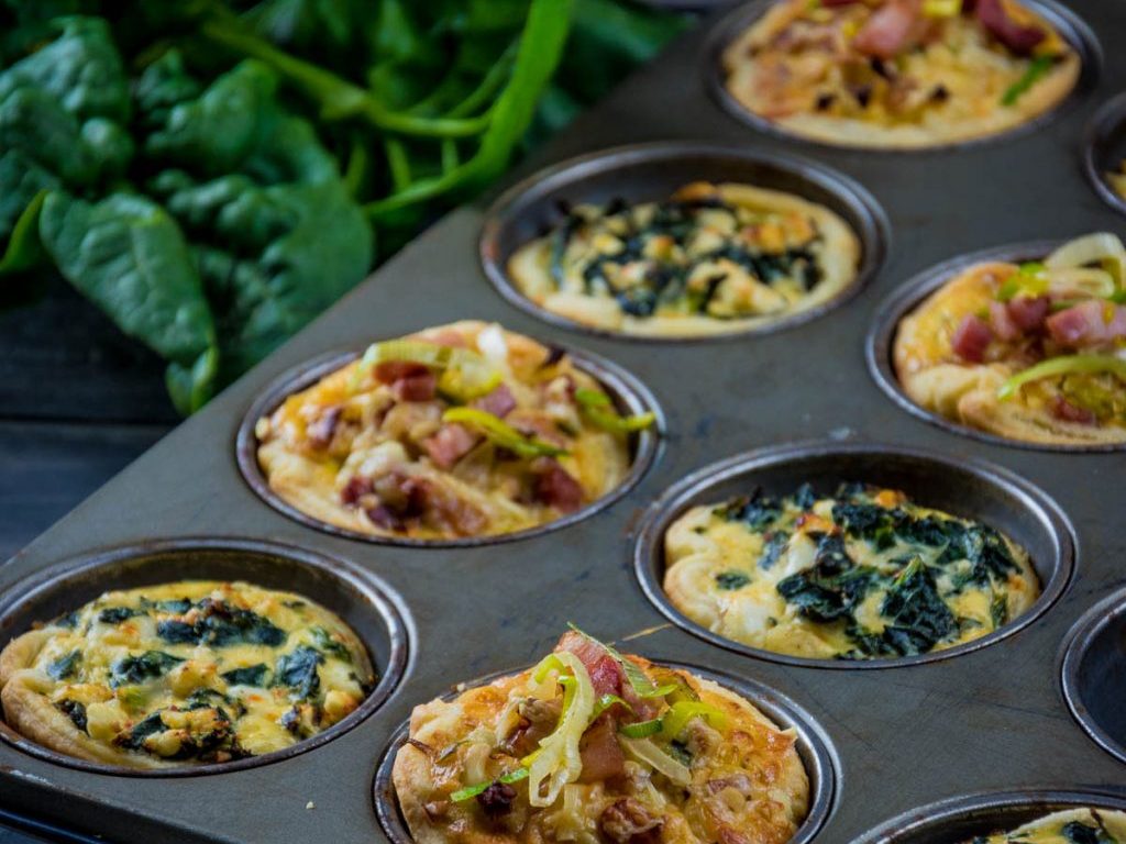 Mini Quiche aus der Muffinform - ideale Resteverwertung