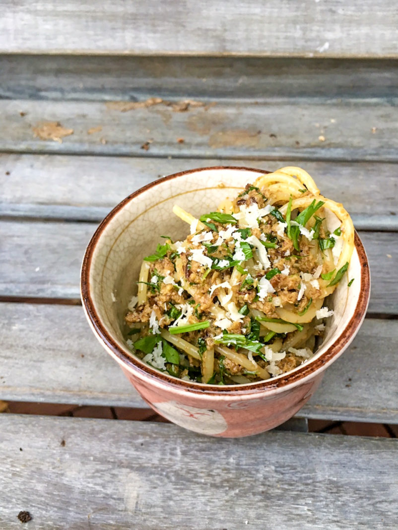 Rezept für Spaghetti mit Steinpilzpesto , vegetarisch. Von Pastamaniac